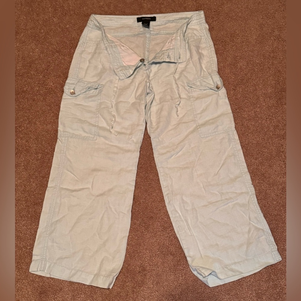 Express Linen Pants in Soft Blue✨